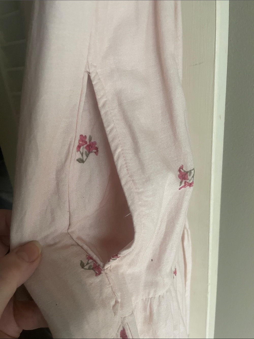 Anthropologie Blush Pink Floral Peasant Dress - Picture 7 of 7